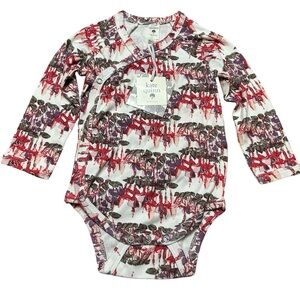 Kate Quinn Fuchsia Long Sleeve Wrap Bodysuit Organic Cotton Size 18-24 Months